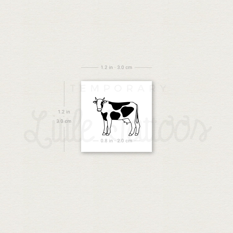 Cow Temporary Tattoo - Set of 3 – Little Tattoos